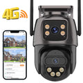 WONSDAR Outdoor 4G SIM Card IP Camera Dual Screen Outdoor  PTZ Camera Auto Tracking Security Video Surveillance ICSEE