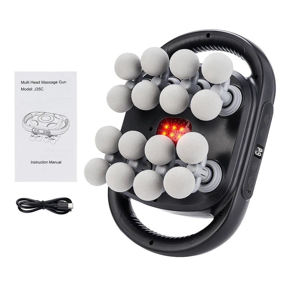 Deep Tissue Massage Gun - 16-Head Portable Electric Massager Body Shaping Massage Equipment Tidesmit