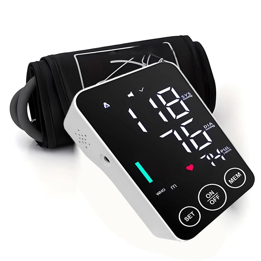 Blood Pressure Machine, Automatic Digital Upper Arm Blood Pressure Monitor with Adjustable Large Cuff