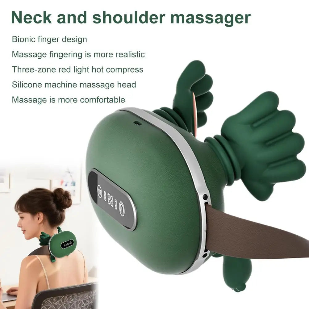 Bionic Kneading Massager | Heated Deep Tissue Pillow - Green Relaxation Treatment Tidesmit