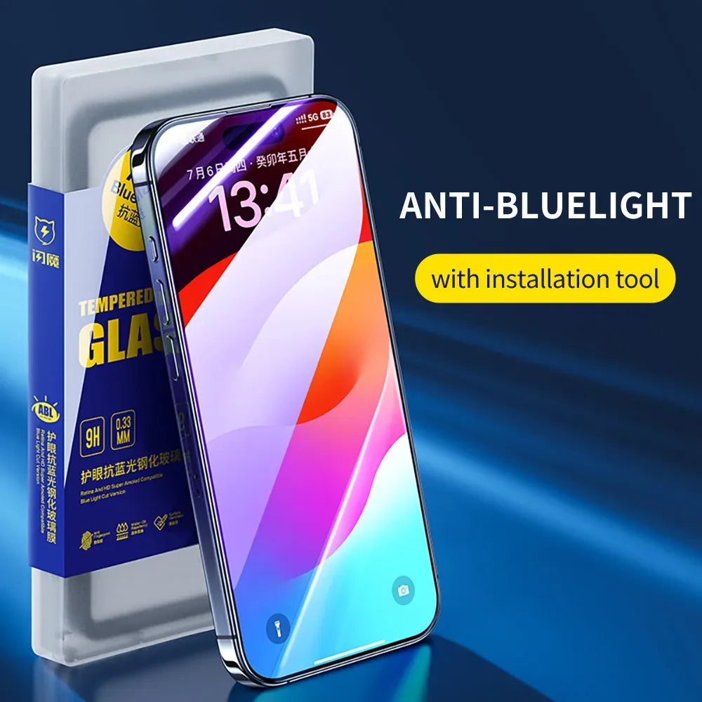 iPhone 15 Pro Max Screen Protector | Anti-Blue Light Tempered Glass Anti blue light Tidesmit