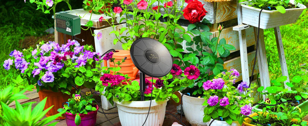 Solar Drip Irrigation Kit for Potted Plants with Smart App Timer Tidesmit
