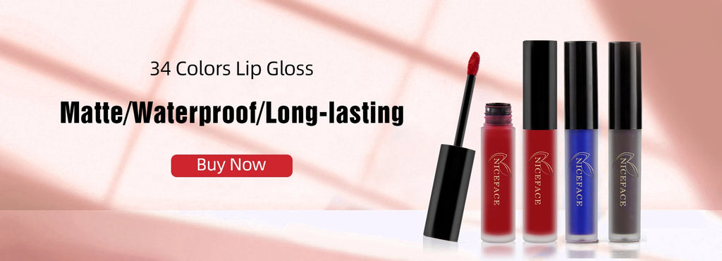 QIBEST long-lasting matte velvet liquid lipsticks in vibrant colors, featuring waterproof, nonstick, and bold lip makeup.