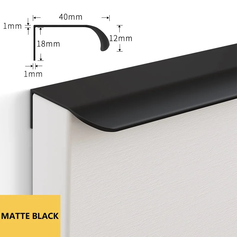Invisible Wardrobe Handle Minimalist Modern Minimalist Cabinet Door Drawer Cashmere Gray Cabinet Furniture Hardware Small Handle