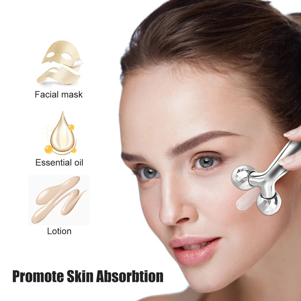 3D Face Roller Massager for Skin Lifting and V-Shape Face Contouring Body Shaping Massage Equipment Tidesmit