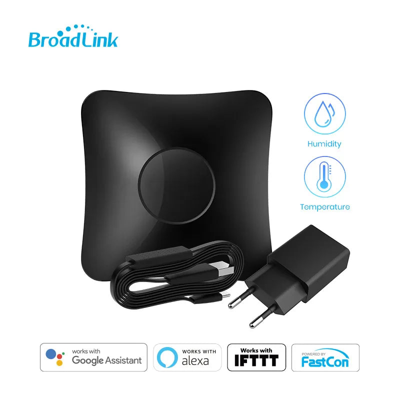 Smart temperature and humidity sensor hub with USB cables and power adapter