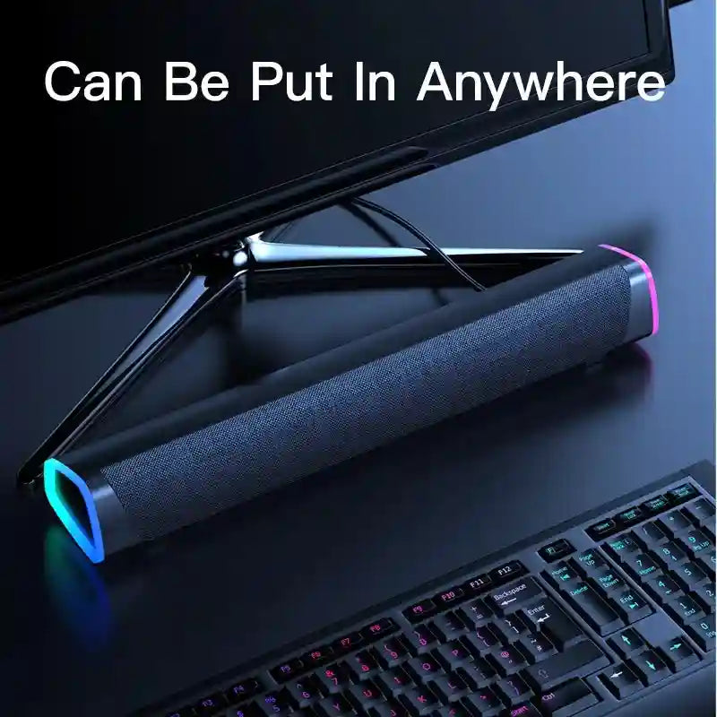 Computer Speaker Bar | 4D Stereo Wireless Audio for Desktop | Tidesmit Tidesmit