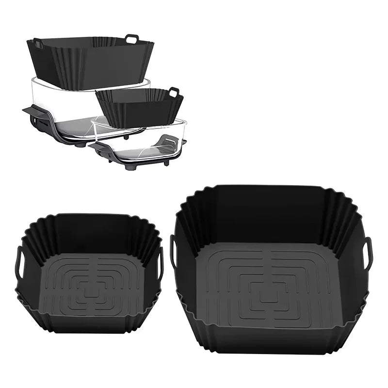 CBT 2025 NEW Smart Glass Air Fryer Oven 4L Nonstick Pot Square Hot Sale Household Cooking Electric Digital Air Fryer