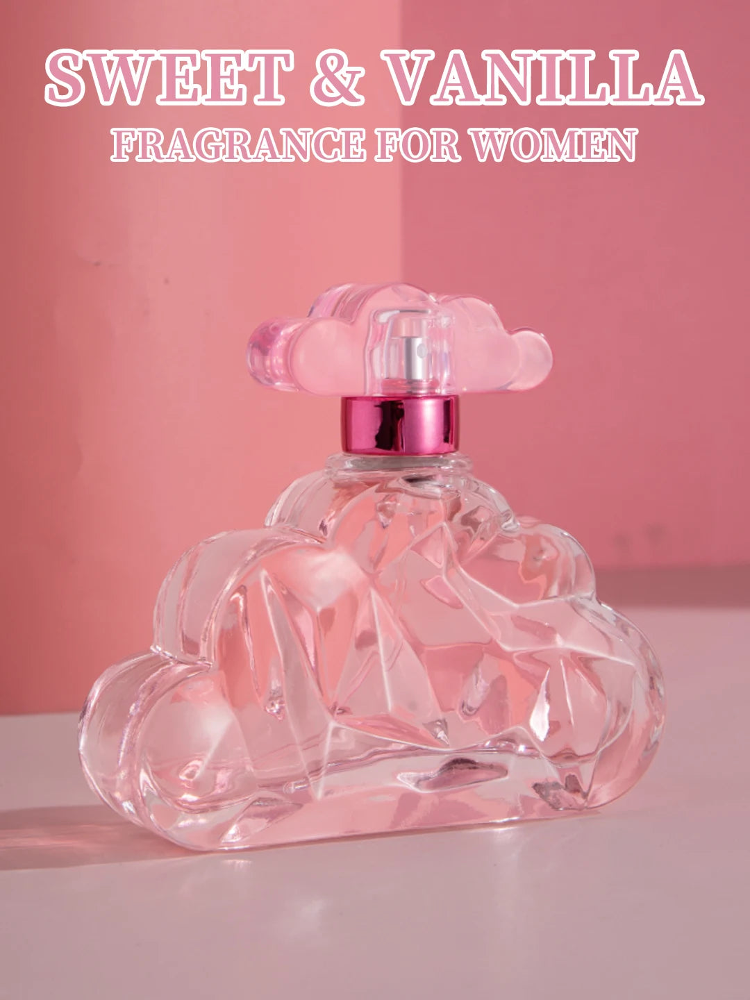 Sweet & Vanilla EDT for women: 3.4oz cloud-shaped bottle with lavender, bergamot, and pear notes. Lasting daily scent.