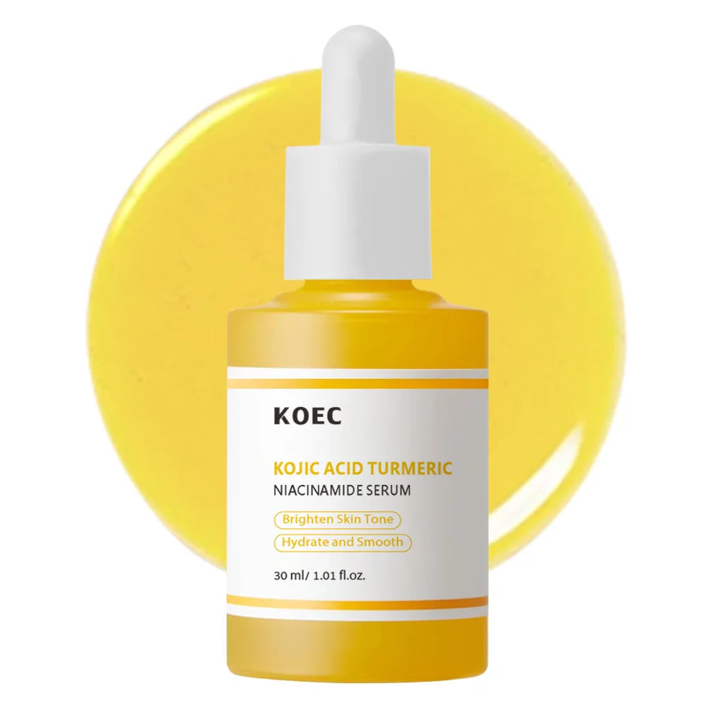 30ml KOEC Kojic Acid Turmeric Niacinamide Serum Hydrating Smoothing Brightening Improve Skin Clarity Anti-Aging Natural Formula