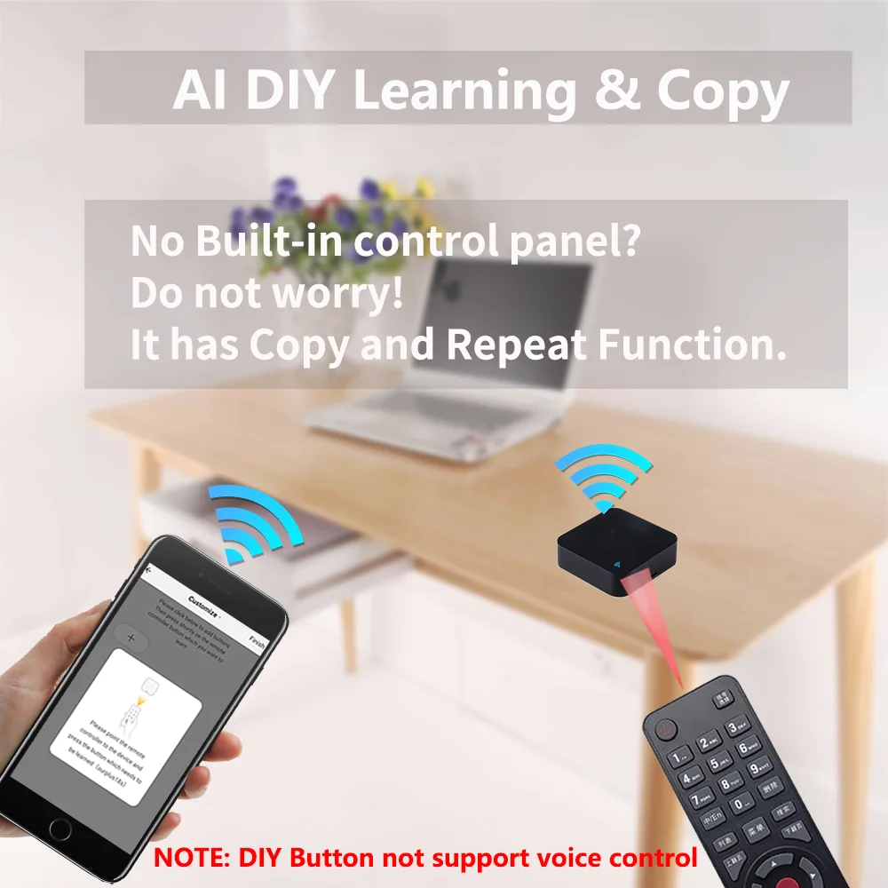 Smart IR Remote Control Hub - S06 Pro WiFi Appliance Controller Tidesmit