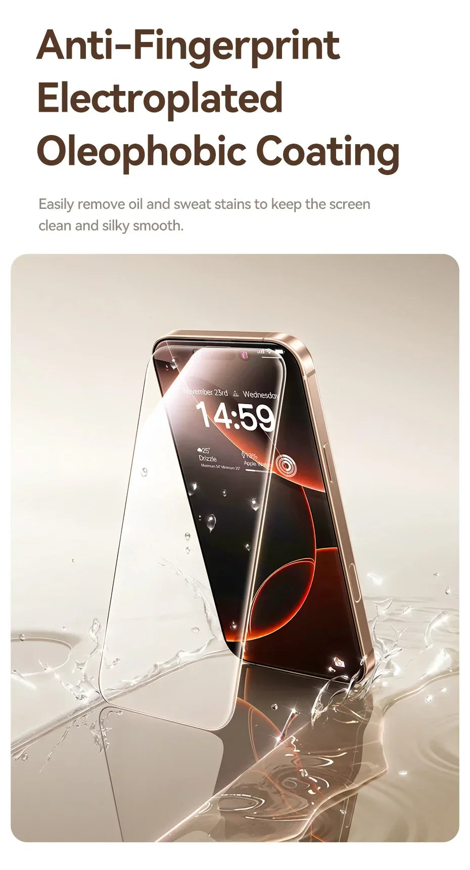 iPhone 16 Pro Max Screen Protector Tempered Glass | 9H Anti-Scratch Tidesmit
