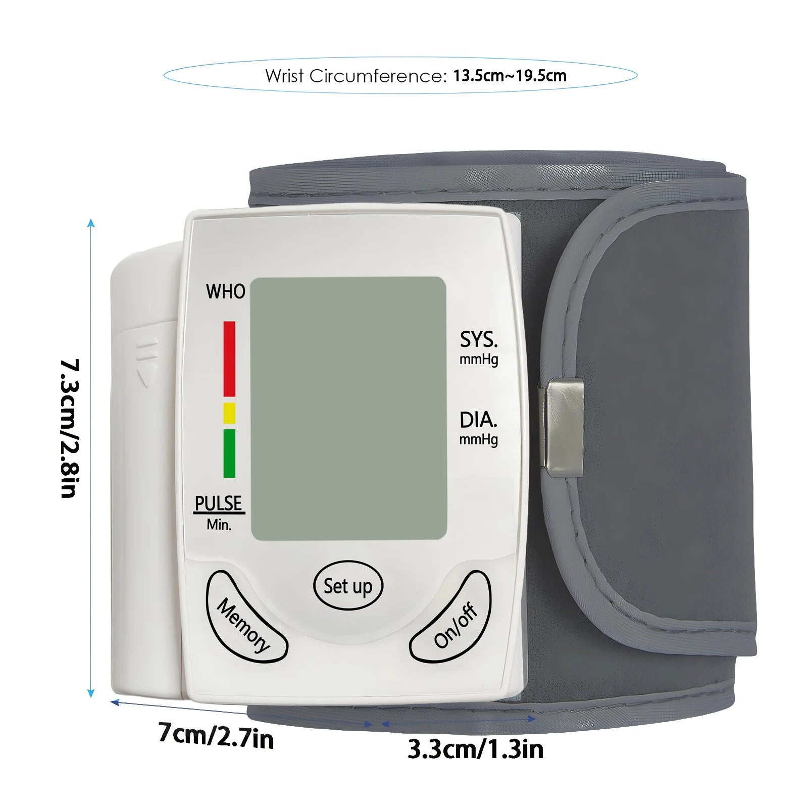 Digital Wrist Blood Pressure Monitor Medical Upper Arm Sphygmomanometer Automatic Tonometer Blood Pressure Meter