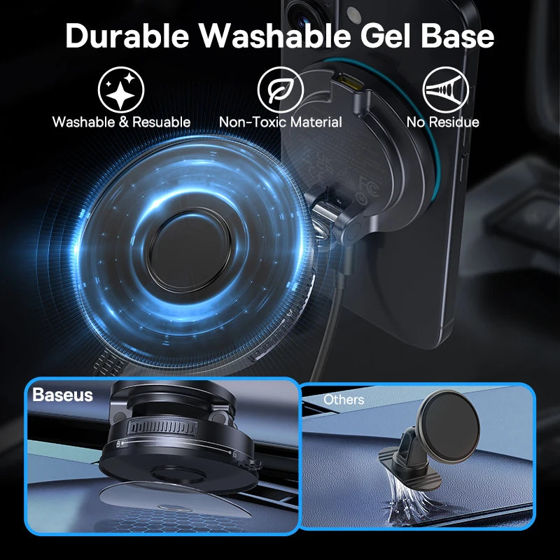 Magnetic Car Phone Holder | 360 Rotation Mount | Silver Tidesmit Tidesmit