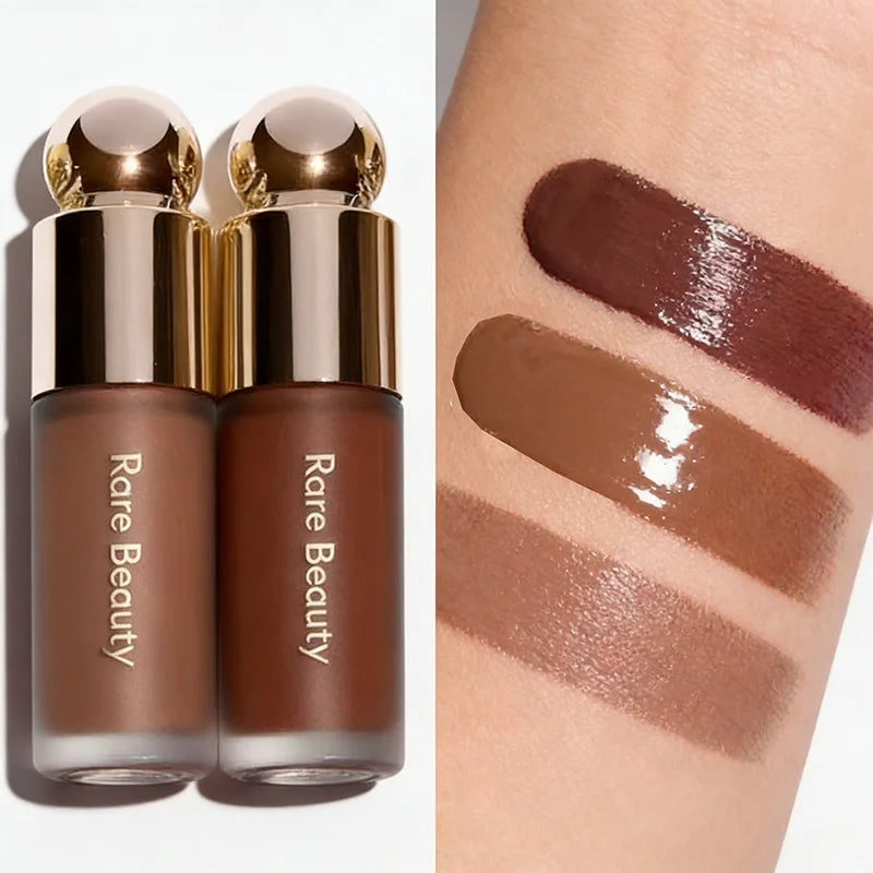 Tidesmit liquid highlighter bronzer contouring cream swatch showing shimmer finish and easy application texture