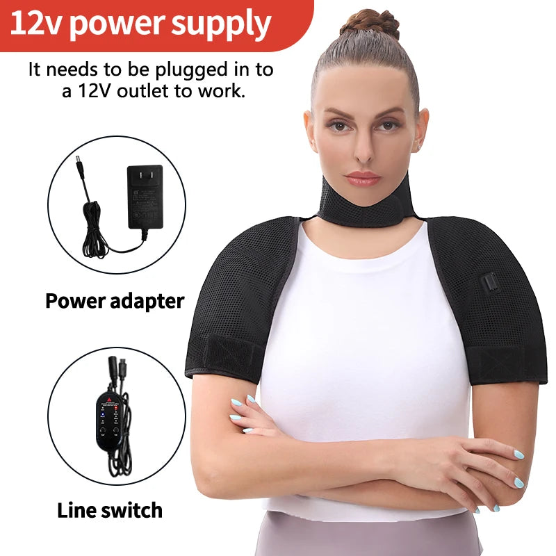 Heated Shoulder and Back Massager - Deep Tissue Muscle Relief Device Back Massage Instrument Tidesmit