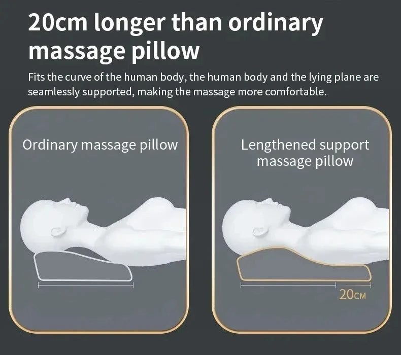 Electric Massage Pillow for Neck & Back with Heat Therapy | Tidesmit Massage Cushion Tidesmit