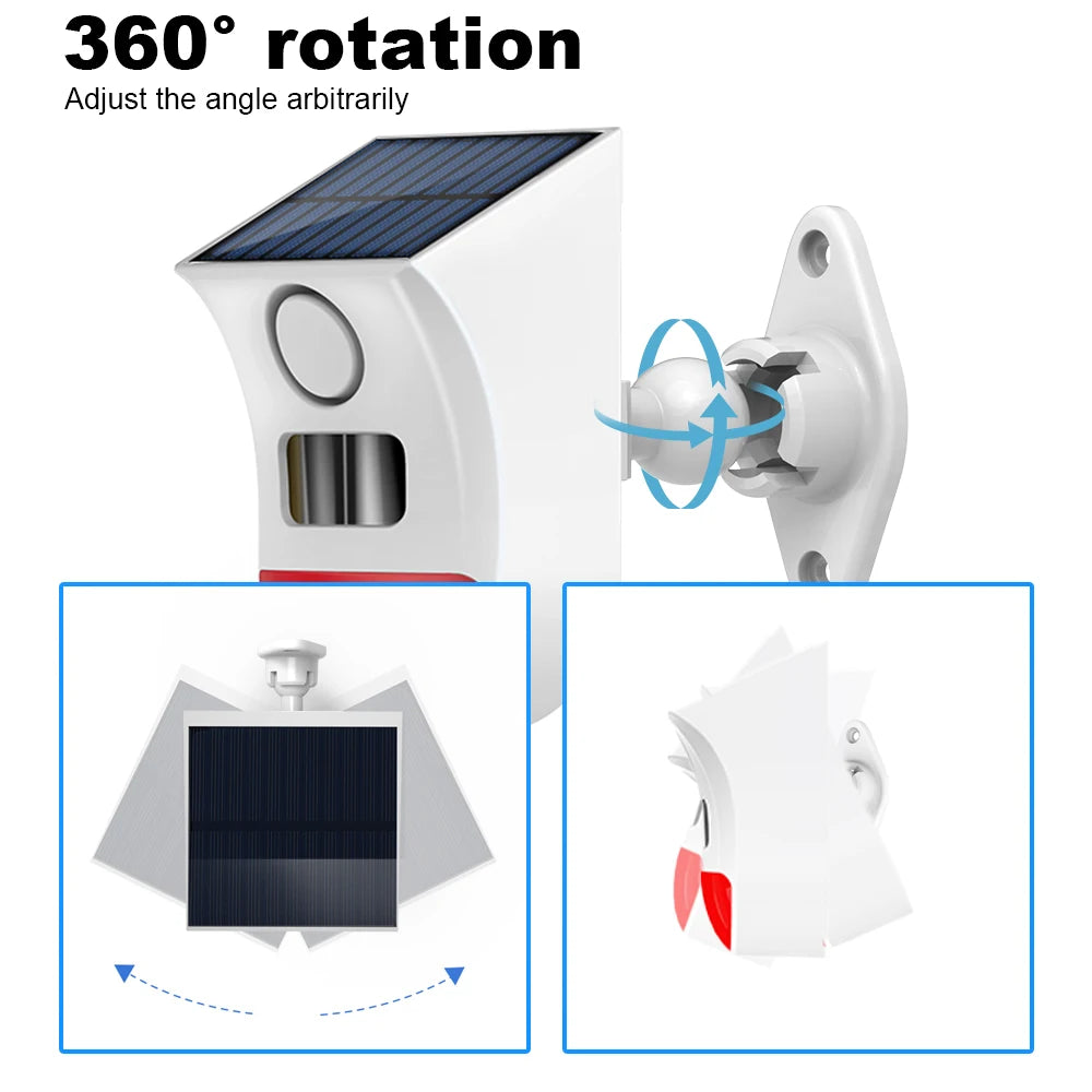 Solar WiFi Motion Sensor Alarm - Wireless Smart Home Security Siren Tidesmit