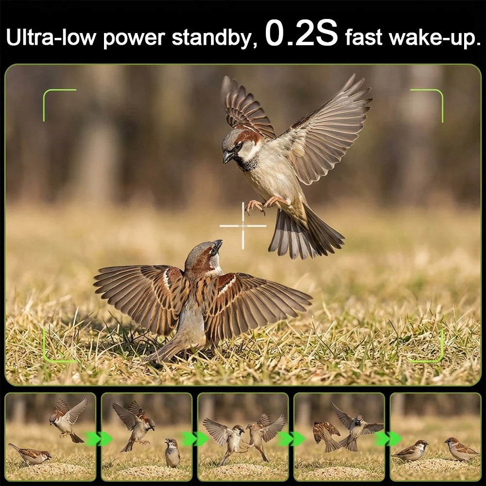 2PCS 4G LTE Cellular Trail Cameras Dual Screen Dual PIR Outdoor Hunting Wildlife Cameras AI Animal Recognition 0.2s Trigger UCON