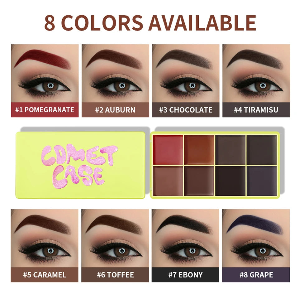 Tidesmit High Gloss Cement Case makeup palette showing texture close-up of matte and shimmer pink brown nude shades