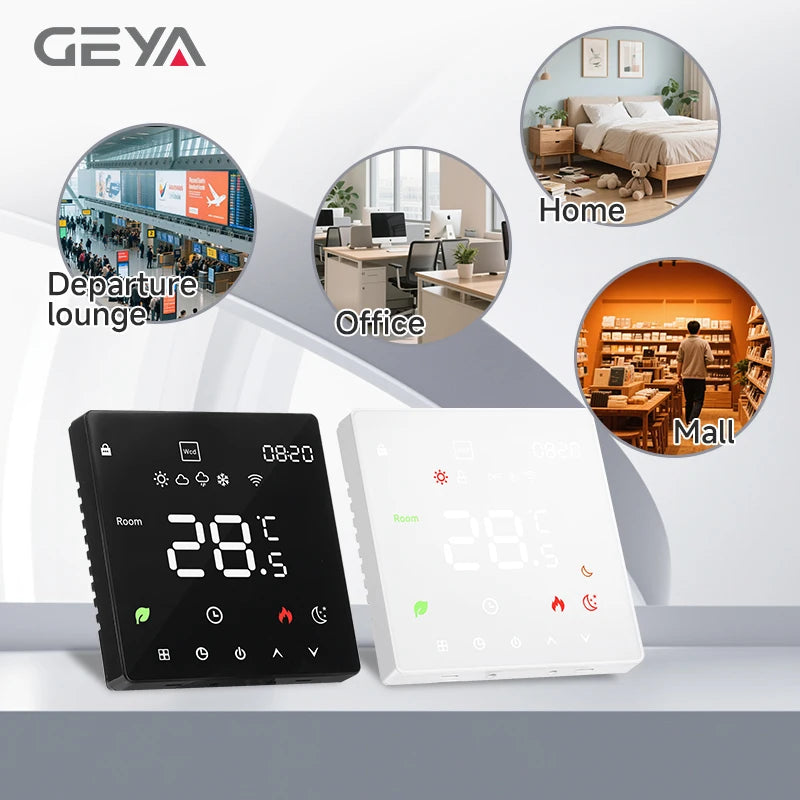 GEYA Tuya Smart WiFi Electric Floor Heating Thermostat With Linkage Water Floor Heating Gas Boiler Wall-mounted Stove Thermostat