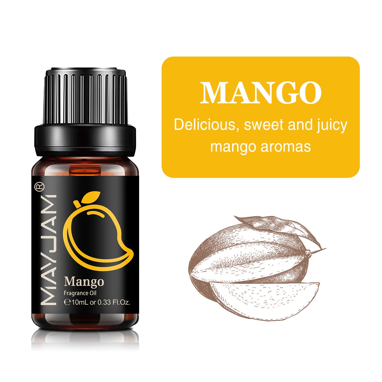 MAYJAM 10ML Fruit Fragrance Oil Strawberry Watermelon Mango Coconut Cherry For Humidifier Candle Soap Making Air Freshener