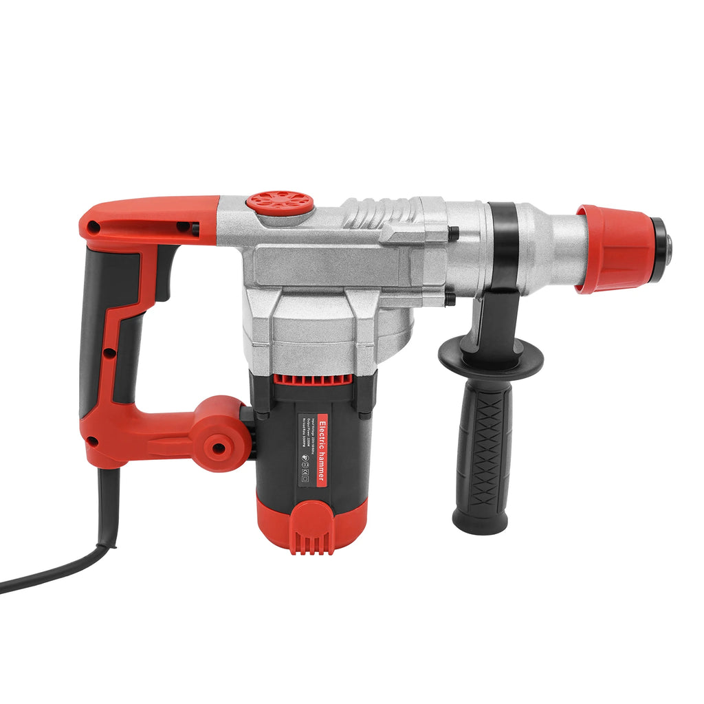 2200W Rotary Hammer Drill with 6 Drill Bits & Toolbox, 4 In 1 Electric Concrete Perforator, Multi-Function Electric Hammer Kit