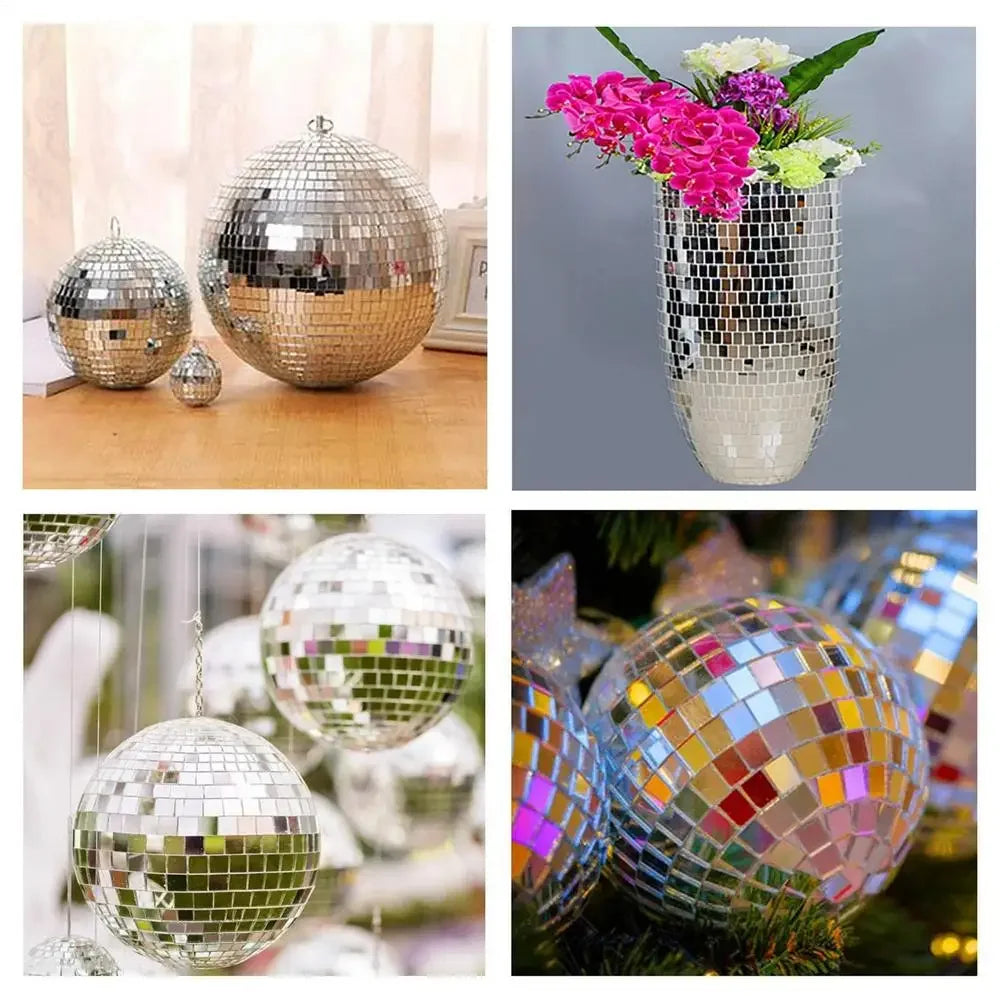 Creative Waterproof Self-adhesive Mosaic Stereo Acrylic Wall Sticker Tile Disco Stickers Mirror Crafts DIY Disco Ball