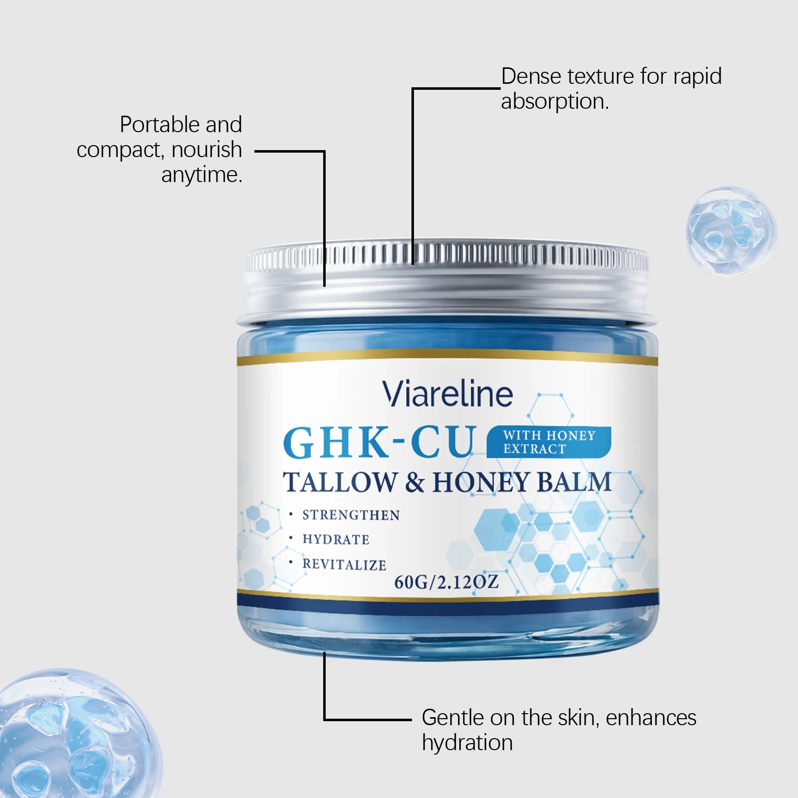 Ghk-Cu Firming Face Cream Anti Age Wrinkle Removal Fade Fine Lines Repair Roughness Deep Hydration Brightening Beef Tallow Balm
