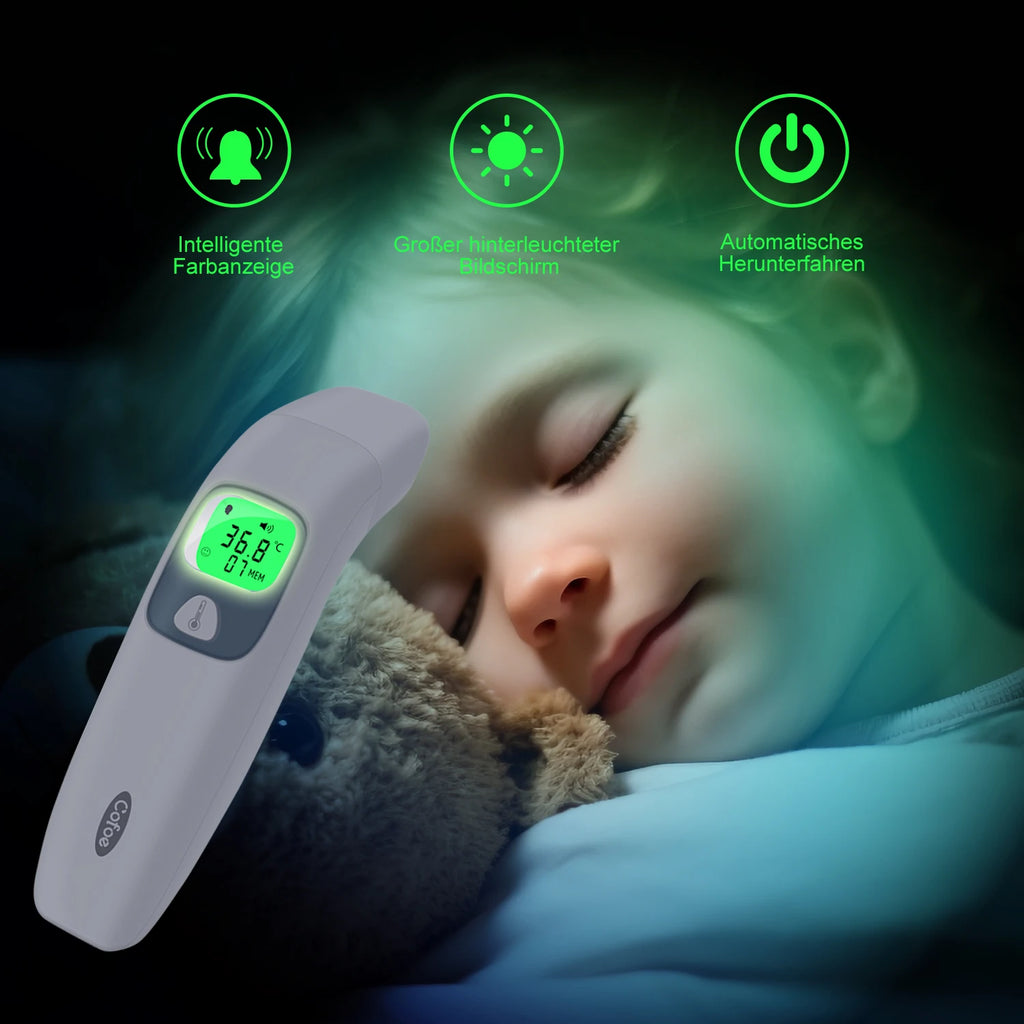 Cofoe Digital Forehead Thermometer Forehead Ear Non-Contact Thermometer Baby/Adult Temperature Measure Digital Thermometer