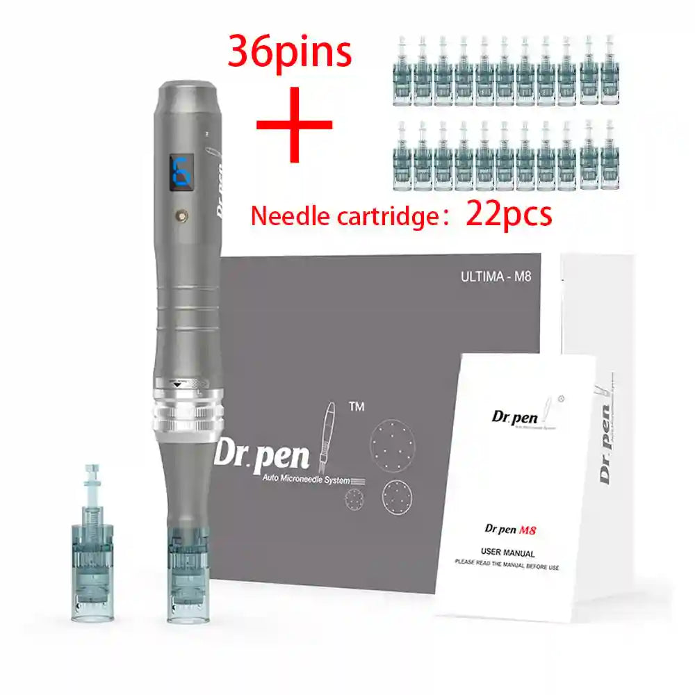 Microneedling Pen Kit for Lip Care with 22 Replaceable Cartridges Lip Care 22pcs 36pin Tidesmit