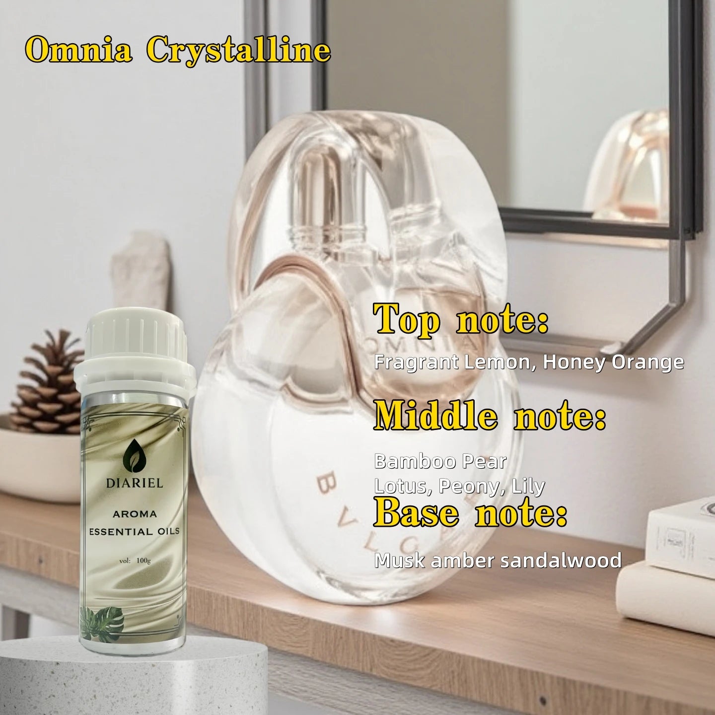100ml Diaurelle Diffuser For Fragrance Oils Scent Hotel Premium Essential Oil for Aromatherapy Diffuser Waterless Diffuser Oil