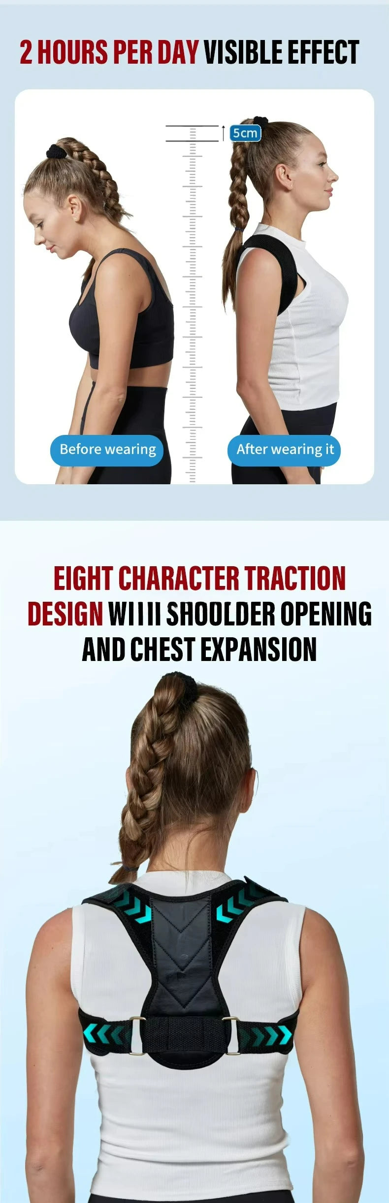 Back Posture Corrector Adjustable Clavicle Brace Support Strap Correction for Men and Women