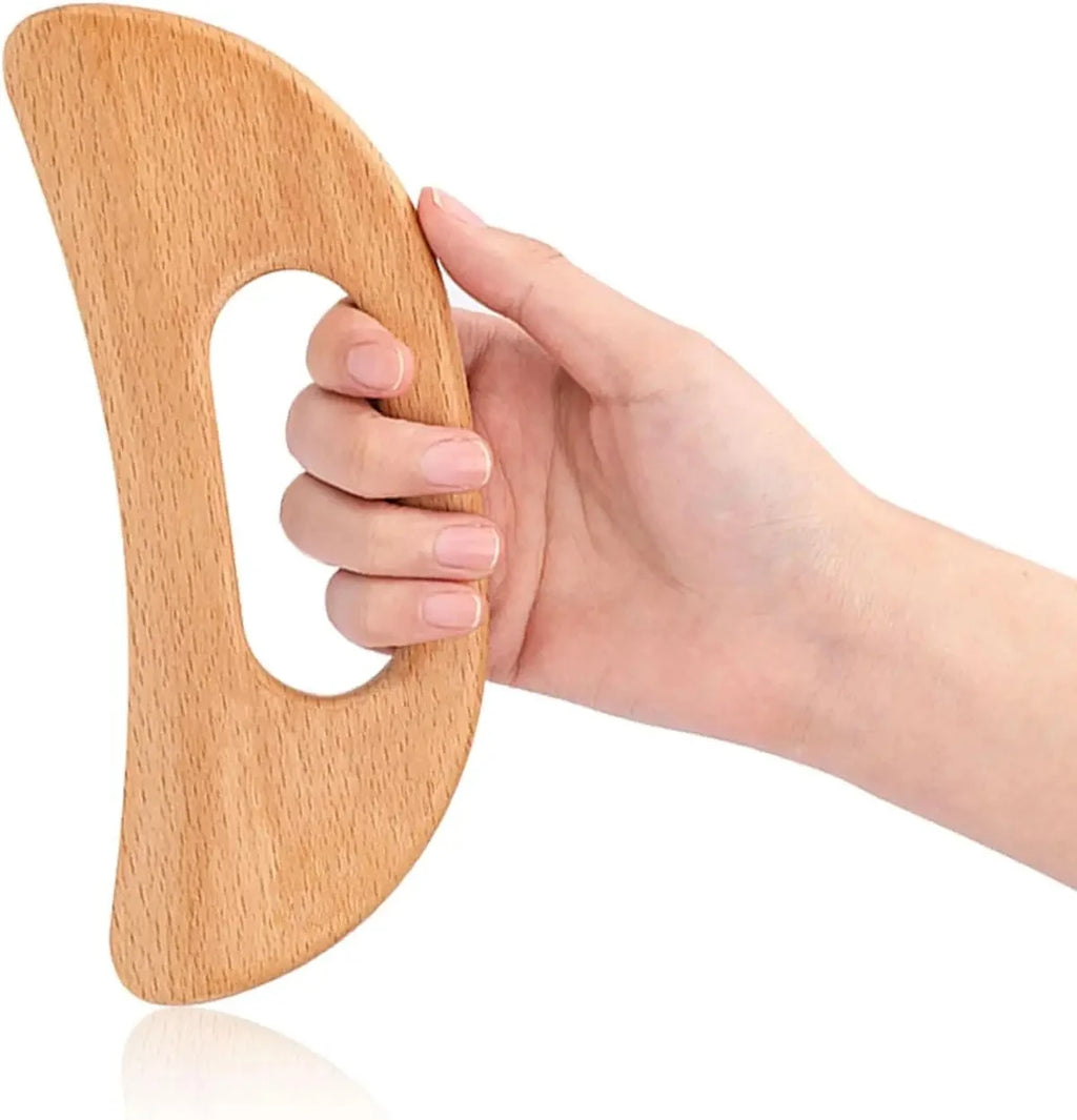 Wooden Gua Sha Scraping Tool | Half-Moon Ivory Body Massager Body Shaping Massage Equipment Ivory Tidesmit