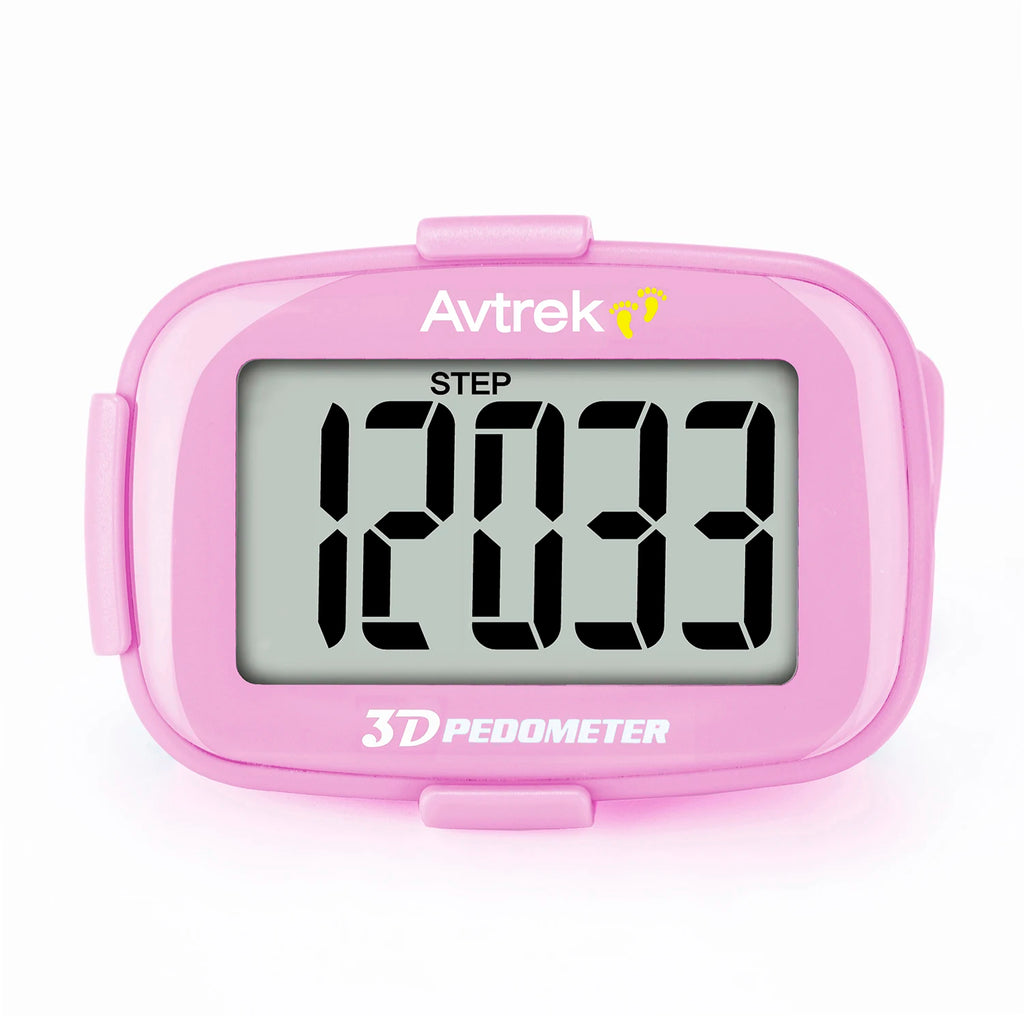Avtrek Portable Mini Step Counter 3D Pedometer Digital Pocket Watch Clock for Outdoor Sport Fitness Running Walking Step Tracker