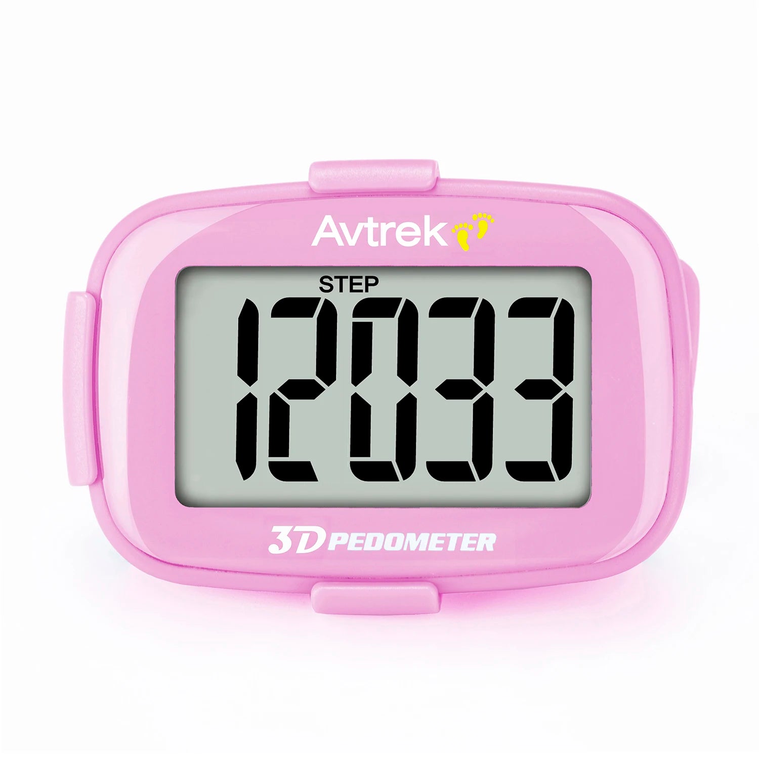 Avtrek Portable Mini Step Counter 3D Pedometer Digital Pocket Watch Clock for Outdoor Sport Fitness Running Walking Step Tracker