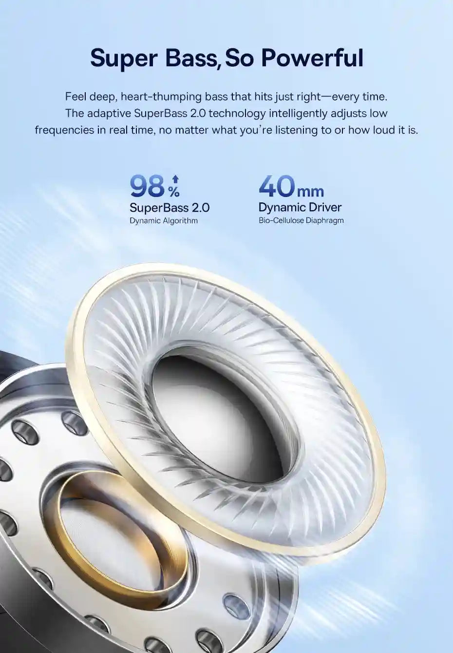 Wireless Headphones with Active Noise Cancellation & 120H Battery Tidesmit