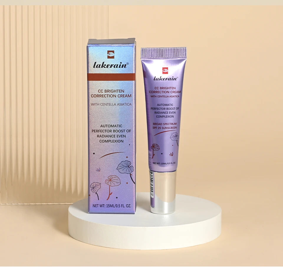 Tidesmit waterproof moisturizing CC cream face makeup swatch showing brightening correction and lasting finish