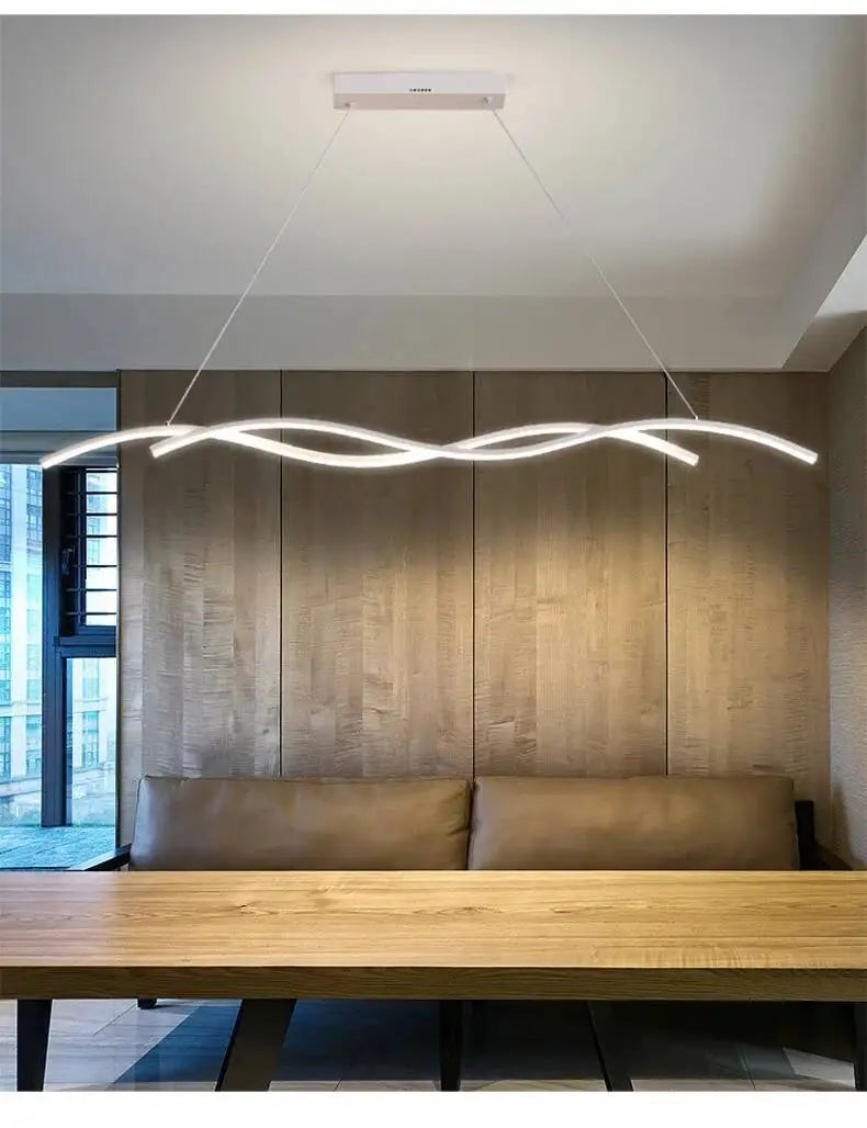 Black White Led Restaurant Pendant Lights Modern Minimalist Hotel Bar Restaurant Chandelier Home Indoor Decoration Lighting Lamp