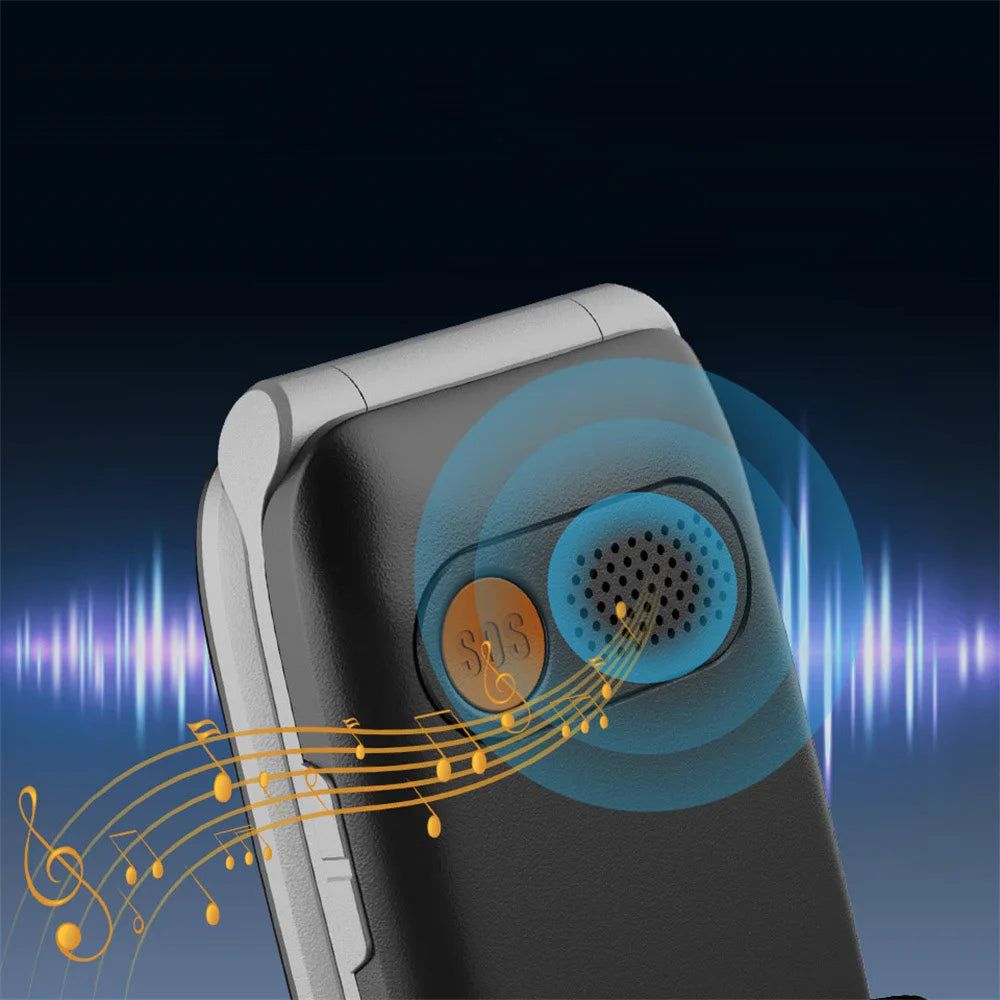 UNIWA V202T 4G Flip Phone Large Button for Elderly Mobile Phone 2.4Inch Screen 1450mAh With Emergency Call Button Global Version