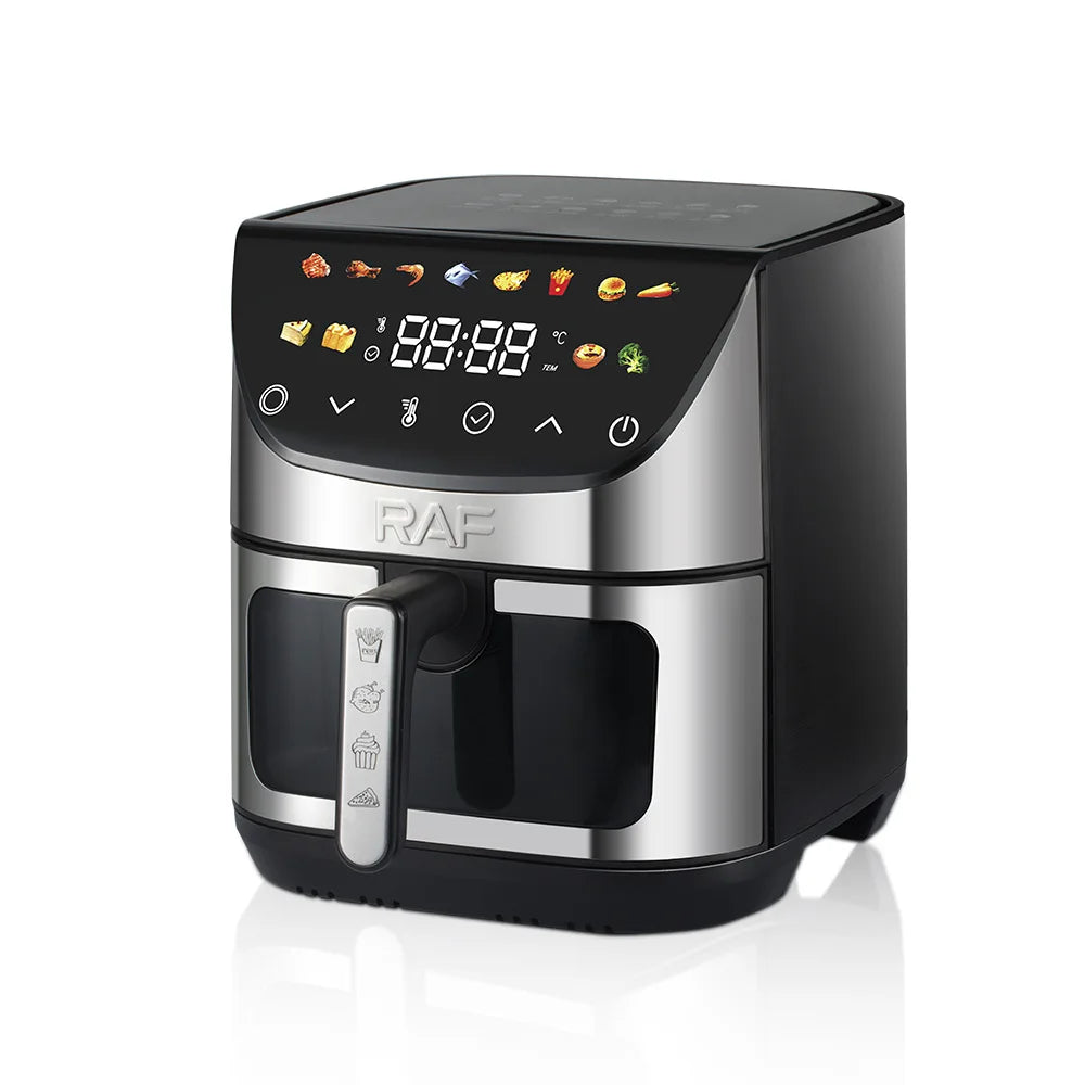 EU Plug New Digital Air Fryer Model 8 Liters Oil Free Professional Home Appliance Air Fryers Multifunctional Optional Airfryers