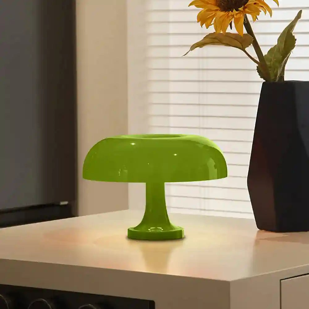 Mushroom Table Lamp - Bauhaus Bedside LED Light, 25cm Adjustable Desk Lamp Tidesmit