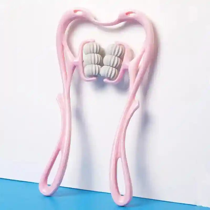 Spinal Massage Tool for Neck Relief – Portable Manual Trigger Point Massager Relaxation Treatment C062-1 Pink Tidesmit