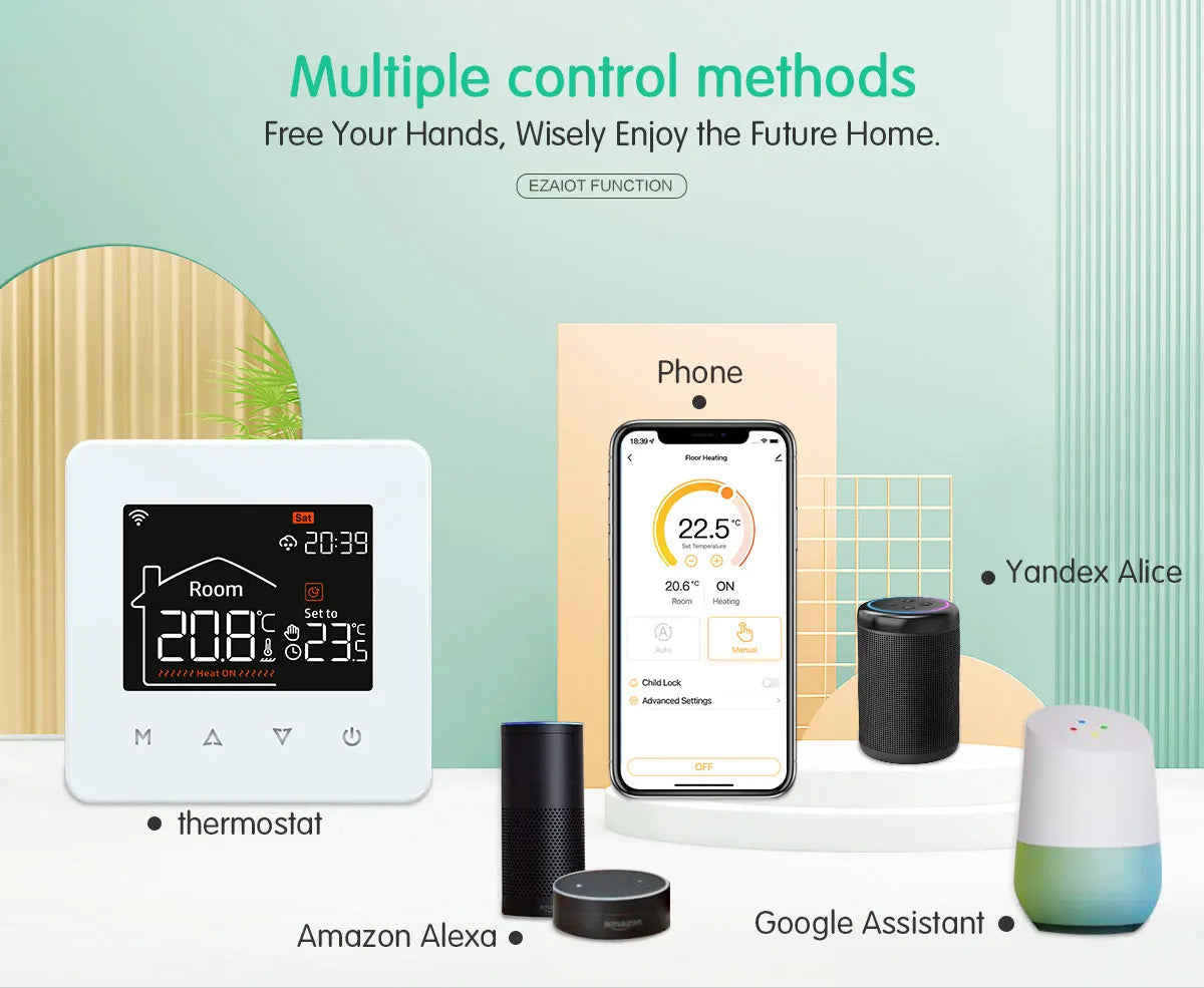 WiFi Smart Floor Heating Thermostat for Precise Home Temperature Control Tidesmit