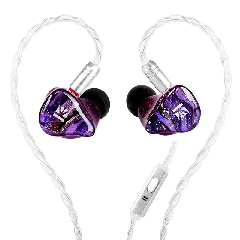 16-Driver HiFi Studio Monitor Earbuds by Tidesmit - Wired Audio Purple with mic Tidesmit
