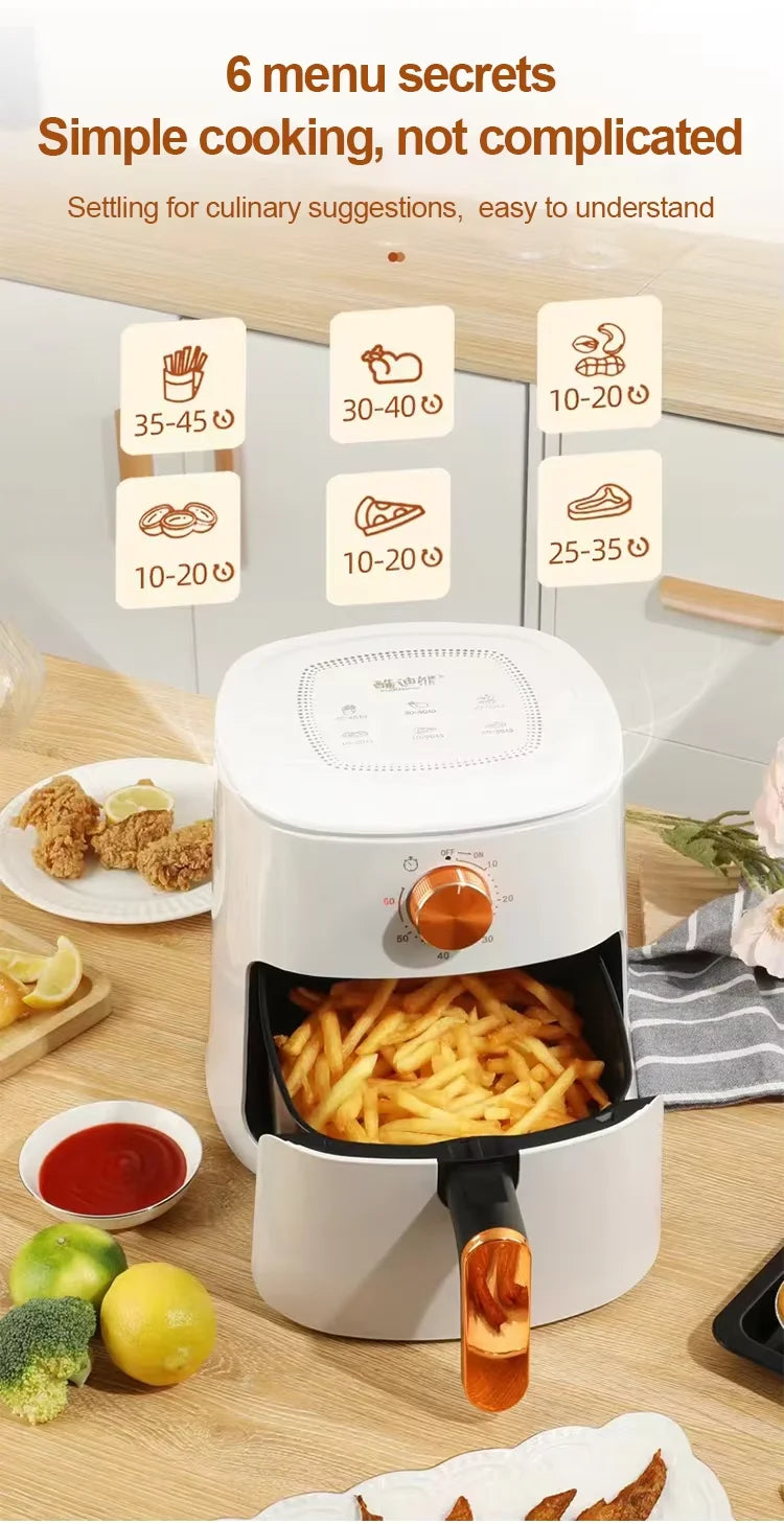 Wholesale 4L air Fryer, High-power Household, Fuel-efficient, Baked Food, Delicious Meat