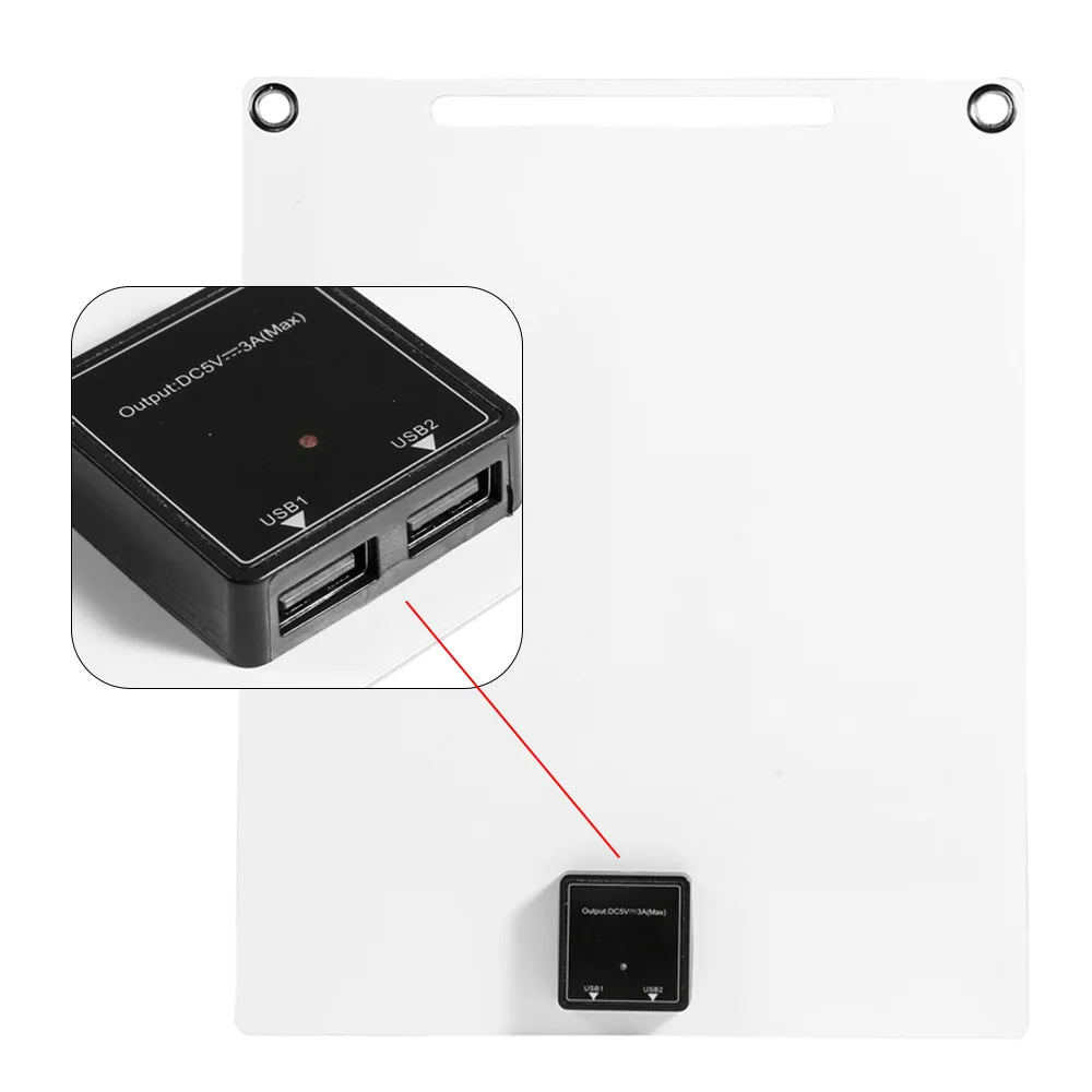 100W Solar Charger with Dual USB Ports, Waterproof & Portable Solar Panel for Outdoor Camping, Hiking, Emergency Devices