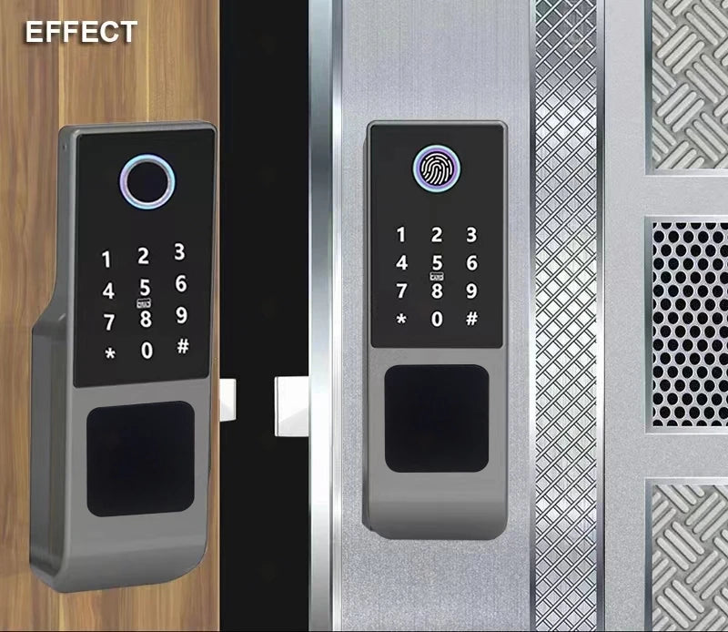 Fingerprint Gate Door Lock TUYA WIFI Outdoor Waterproof Smart Lock With Remote Control TTLOCK App Card Eletronico Digital Lock
