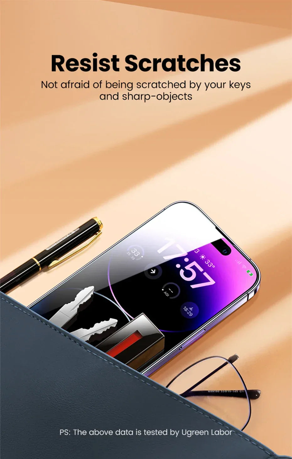 iPhone 14 Pro Max Screen Protector - 9H Tempered Glass 2 Pack by Tidesmit Tidesmit