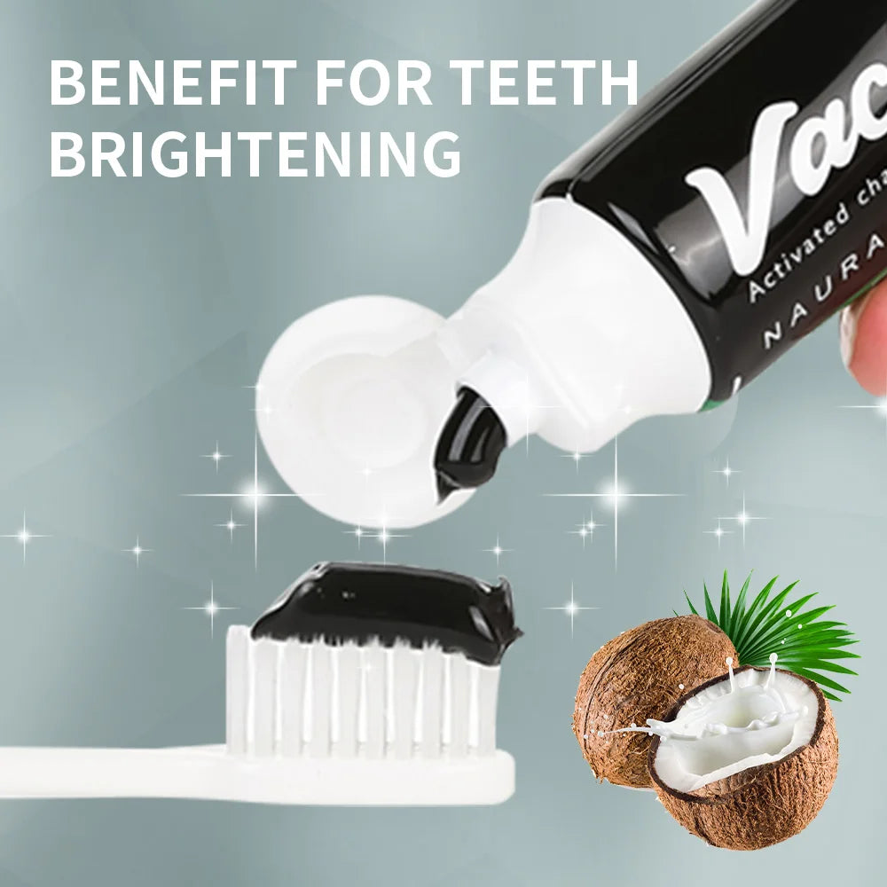 Tidesmit natural activated charcoal mint toothpaste for professional teeth whitening and plaque removal